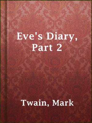 cover image of Eve's Diary, Part 2